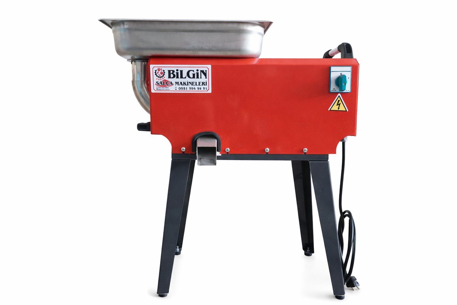 Bilgin BS1K 2,2 Kw 3000 Devir 400 Kg/s Salça Makinası Sıkma Makinası 220V Kıyma Çekmez